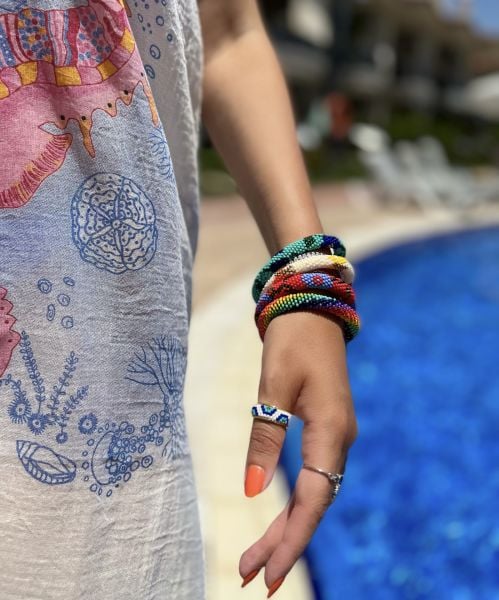 Gökkuşağı Bohem Bileklik