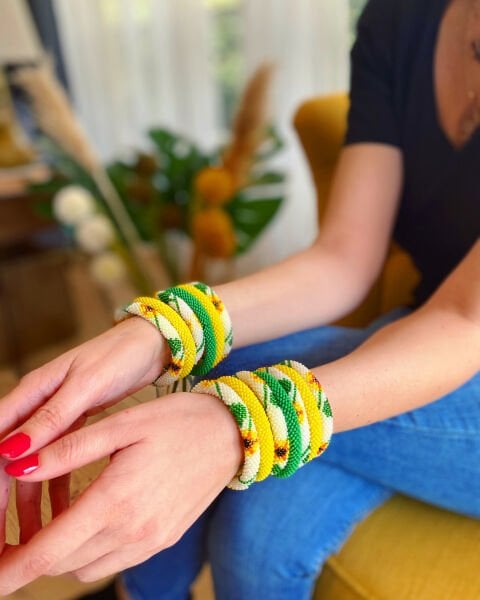 Ayçiçeği Bohem Bileklik