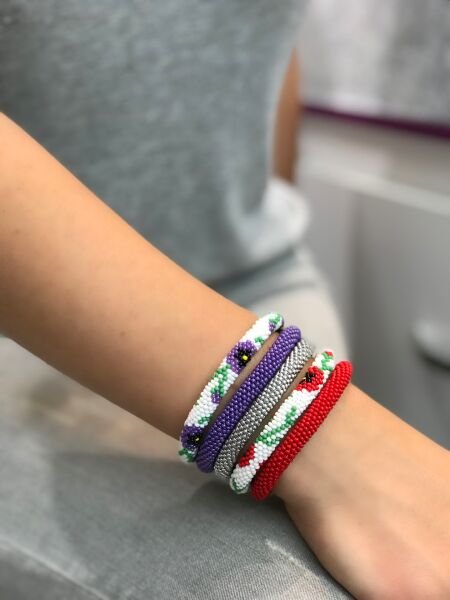 Menekşe Bohem Bileklik