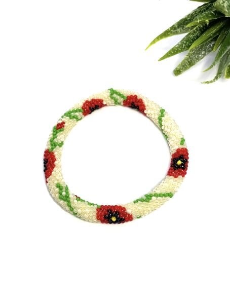 Gelincik Bohem Bileklik(Krem)