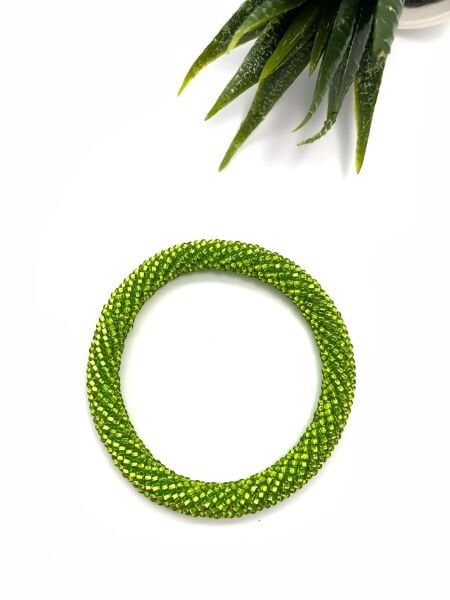 Shine Düz Yeşil Bohem Bileklik