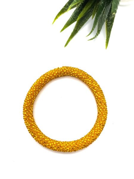 Shine Düz Sarı Bohem Bileklik