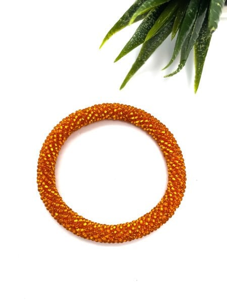 Shine Düz Turuncu Bohem Bileklik