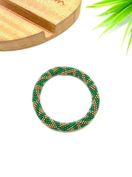 Üçgen Bohem Bileklik (yeşil)