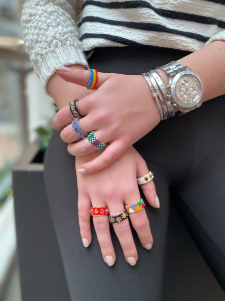 Yıldız Miyuki Yüzük (gold-gümüş-rose)