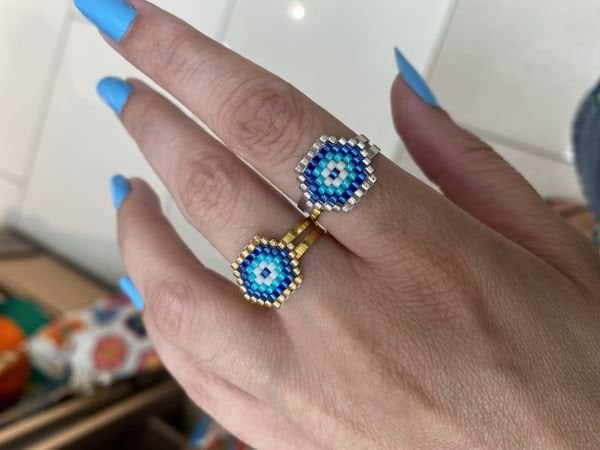 Nazar Boncuk Yüzük (Gold )