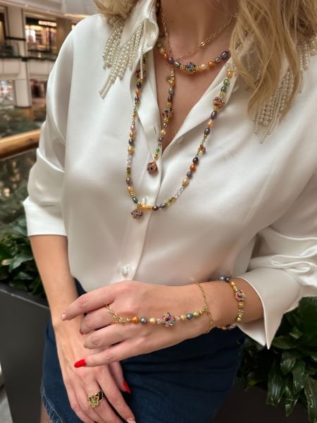 Spica Swarovski Uzun Kolye