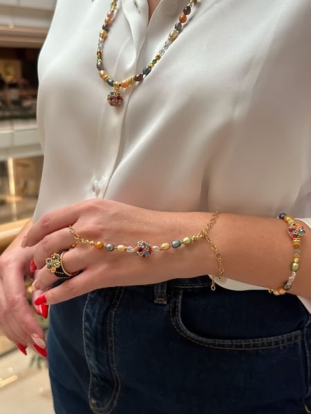 Spica Swarovski Miyuki Bileklik