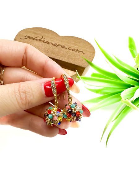 Spica Swarovski Miyuki Küpe