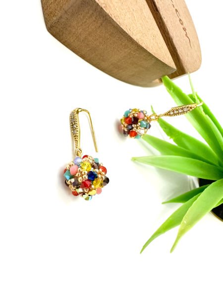 Spica Swarovski Miyuki Küpe