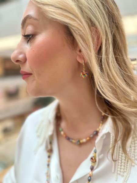 Spica Swarovski Miyuki Küpe