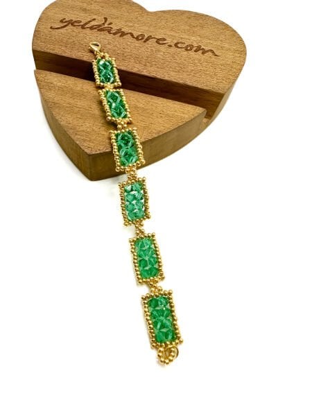 Swarovski Miyuki Bileklik(Yeşil)