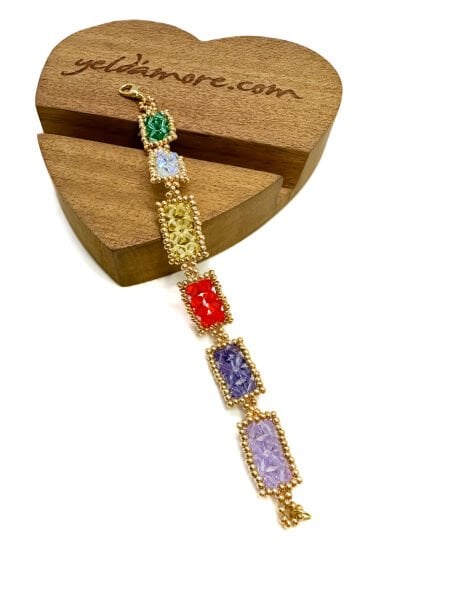 Swarovski Miyuki Bileklik (Renkli)