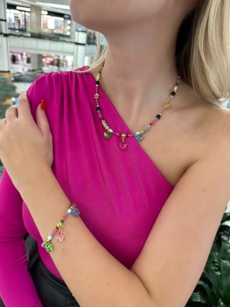 Swarovski Clover Miyuki Kolye