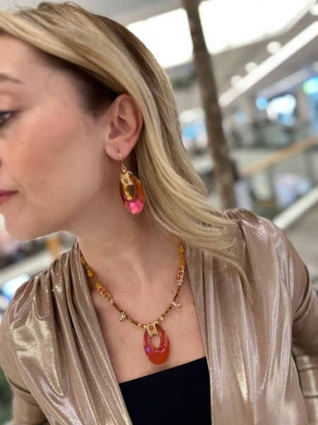 Swarovski Agena Küpe (Kremit Rengi)
