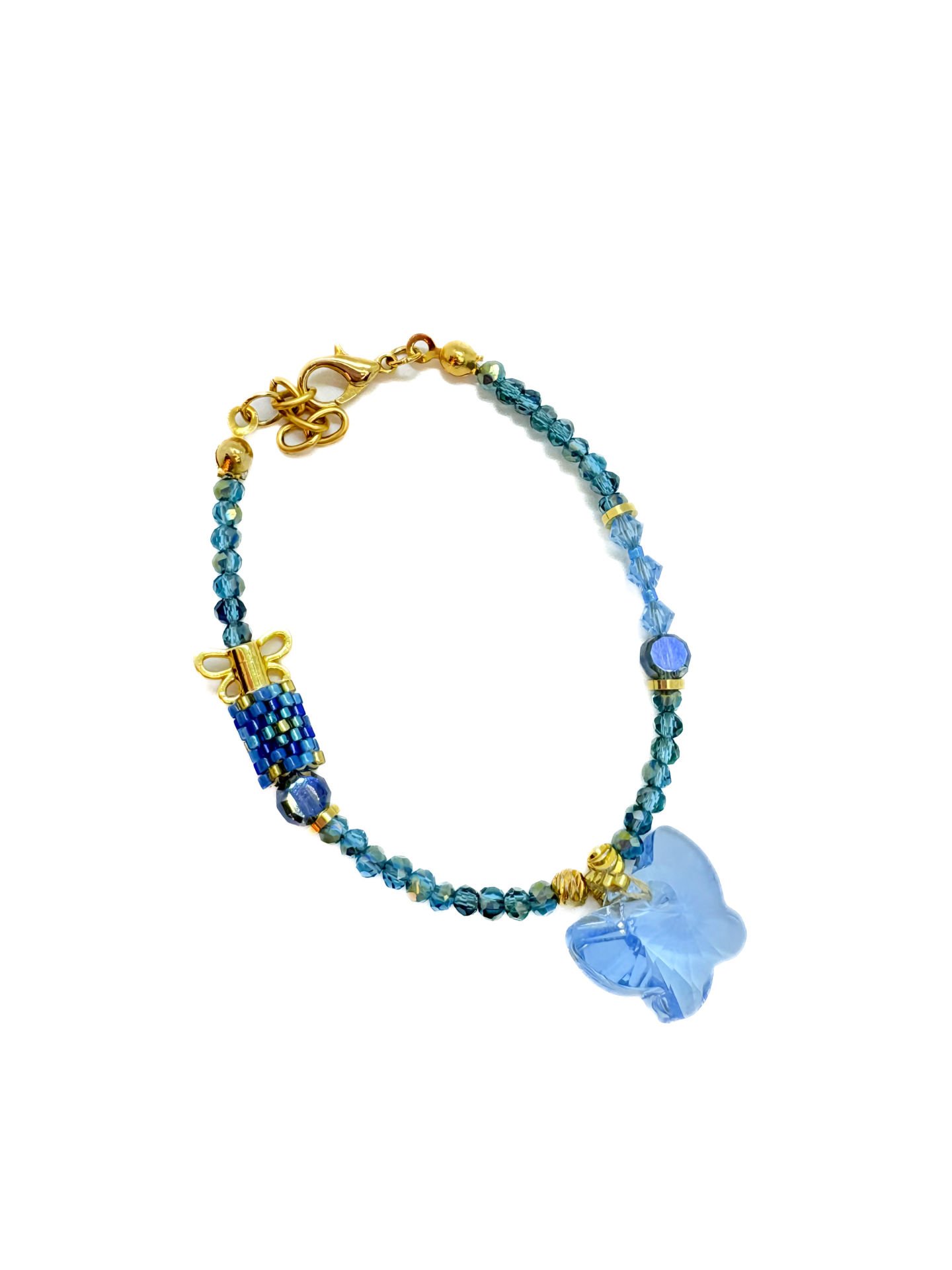 Swarovski Kelebek Miyuki Bileklik(Mavi)