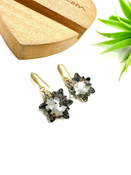 Swarovski Kar Topu Miyuki Küpe