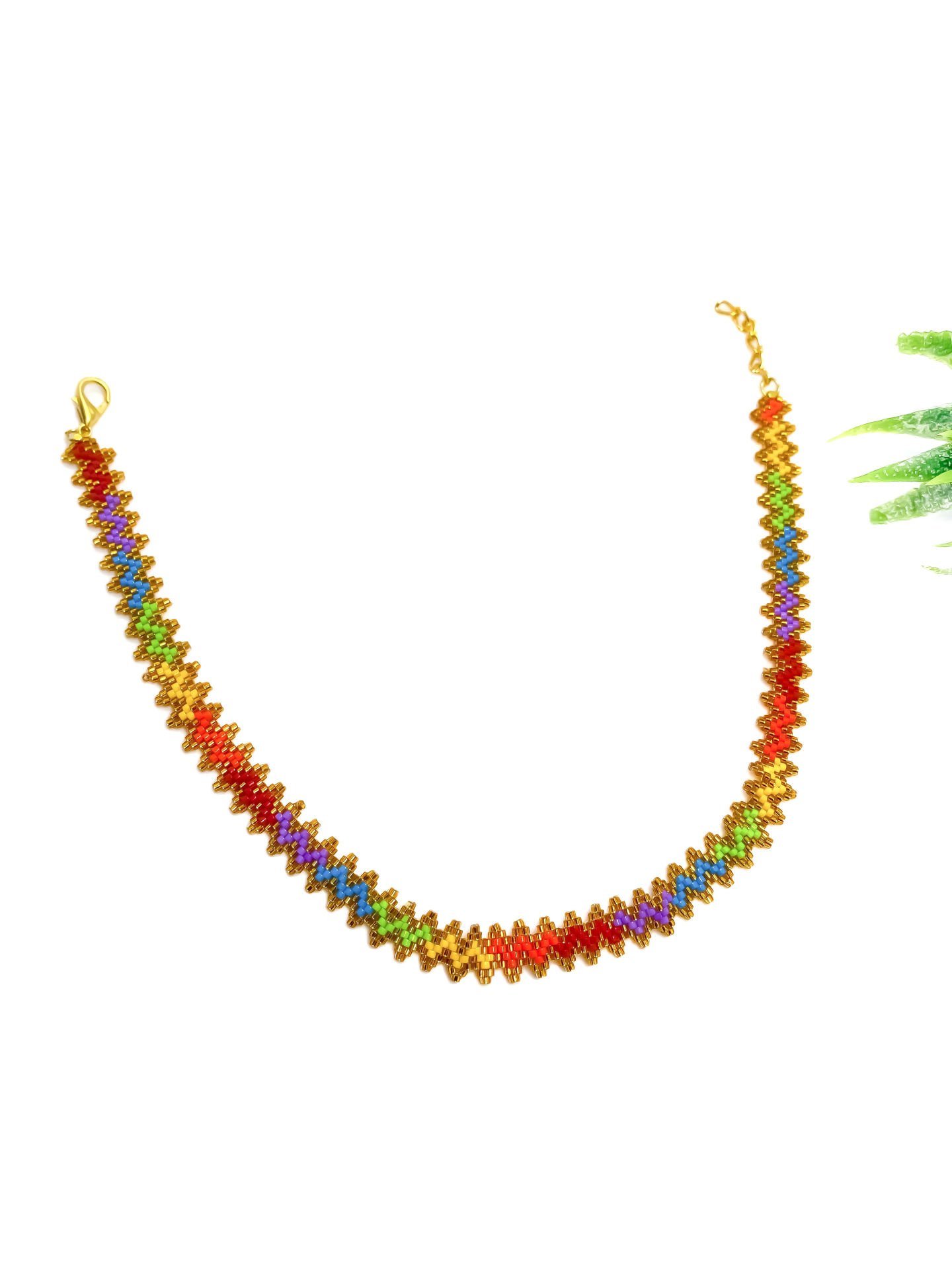 Zikzak Choker Miyuki Kolye