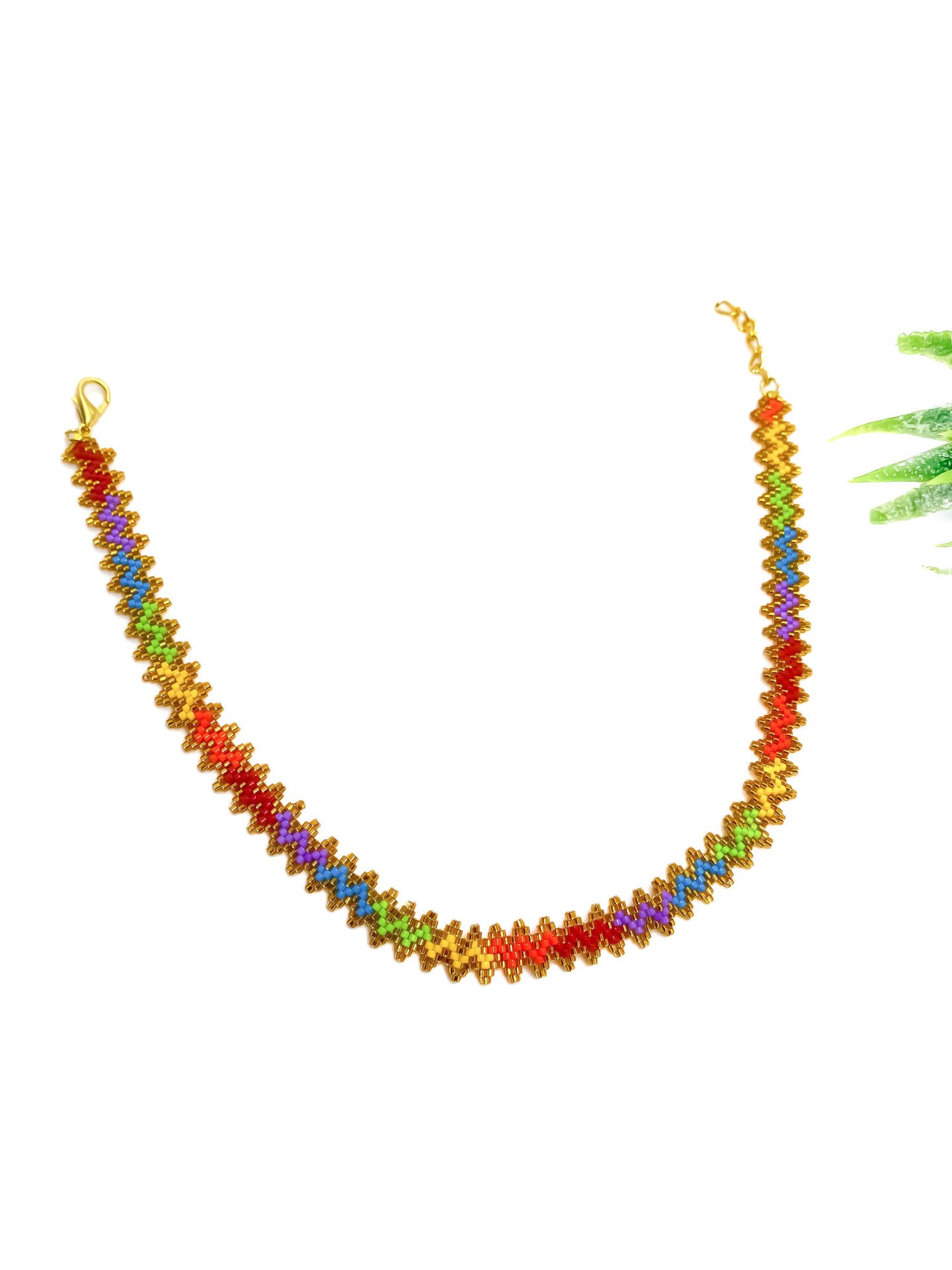 Zikzak Choker Miyuki Kolye