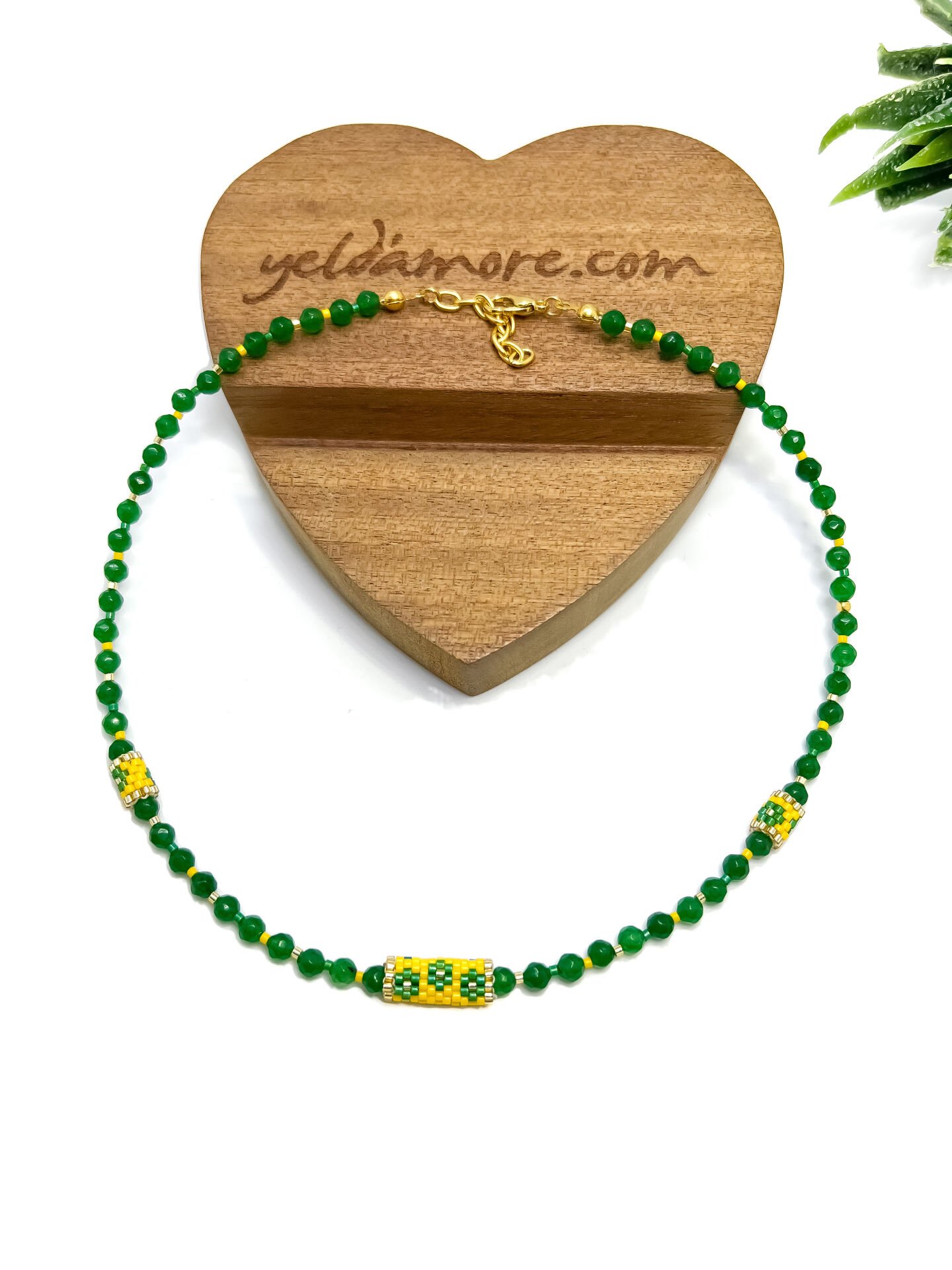 Yeşil Kuvars Miyuki Kolye