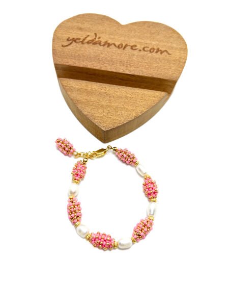 Elegant İnci Miyuki Bileklik (pembe)