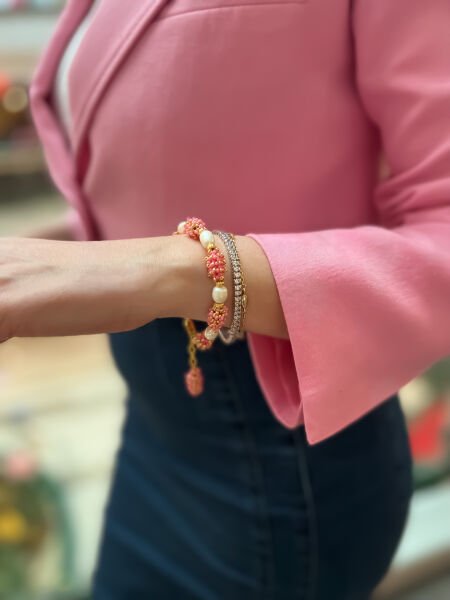 Elegant İnci Miyuki Bileklik (pembe)