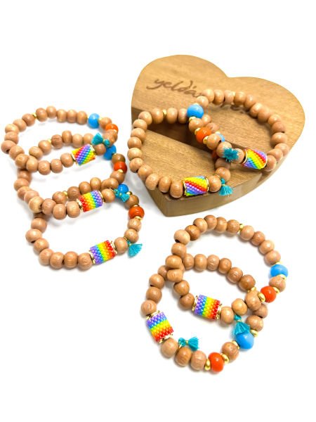 Tik Ağacı Miyuki Bileklik (çapraz şerit)