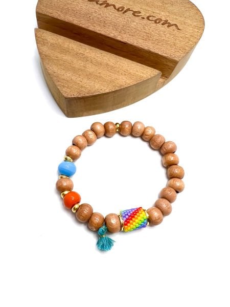 Tik Ağacı Miyuki Bileklik (çapraz şerit)