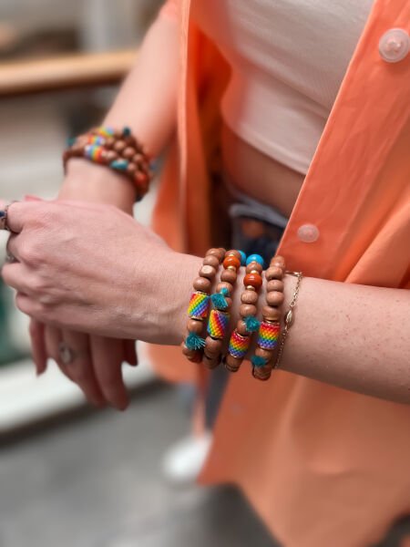 Tik Ağacı Miyuki Bileklik (Düz şerit)