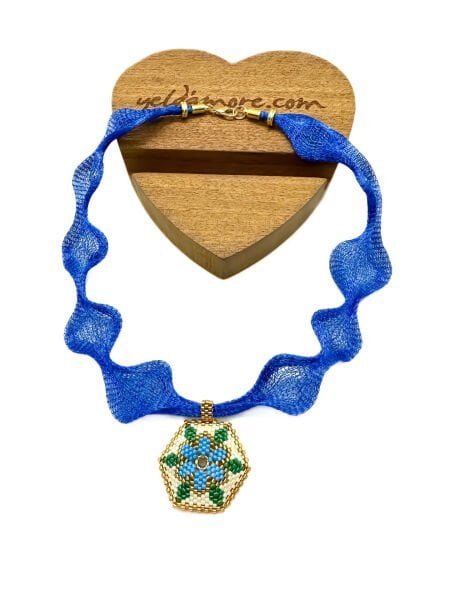 Manolya Miyuki Kolye (mavi)