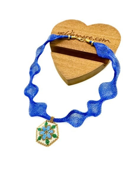 Manolya Miyuki Kolye (mavi)