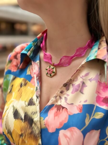 Manolya Miyuki Kolye (Pembe)