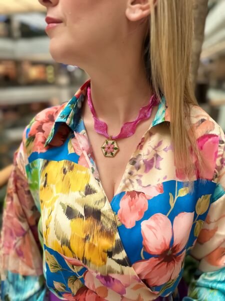 Manolya Miyuki Kolye (Pembe)