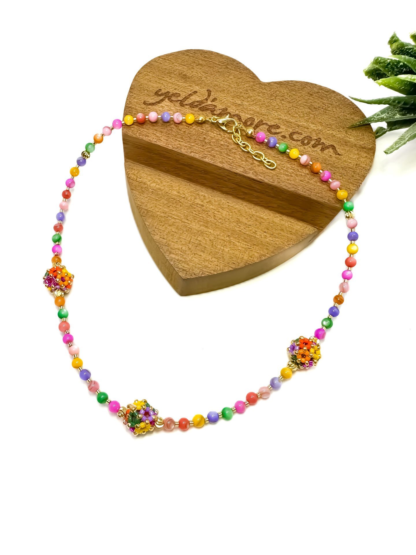 Doğal Taş Ball Miyuki Kolye