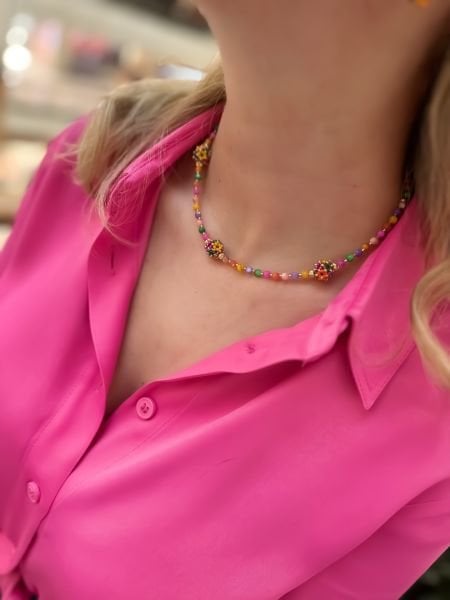 Doğal Taş Ball Miyuki Kolye