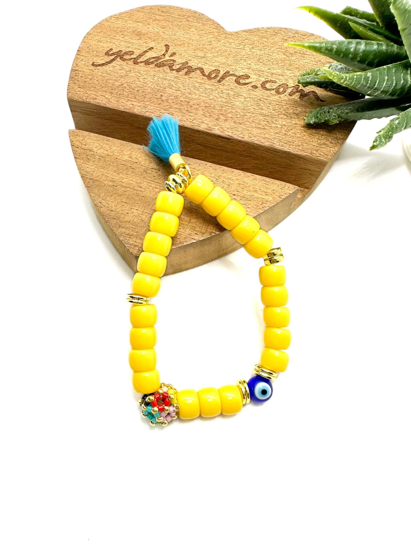 Cam Miyuki Bileklik (sarı)