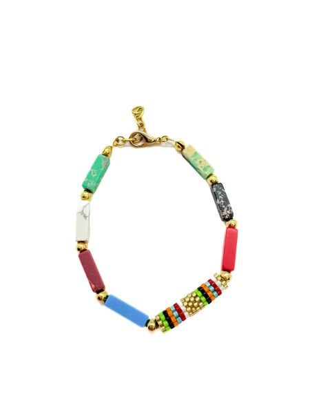 Renkli Varasit Taş Bileklik