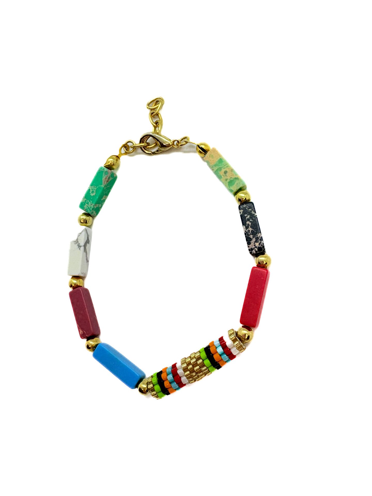 Renkli Varasit Taş Bileklik