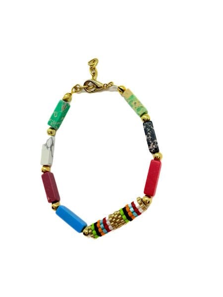 Renkli Varasit Taş Bileklik