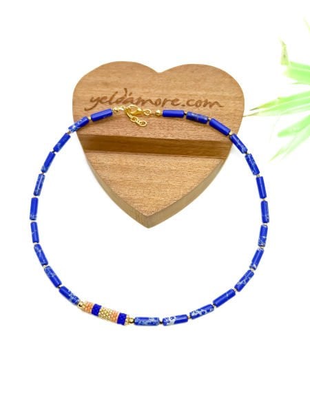 Varasit Taş Miyuki Kolye (lacivert)