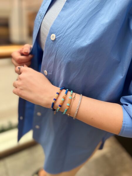 Varasit Taş Miyuki Bileklik(lacivert)