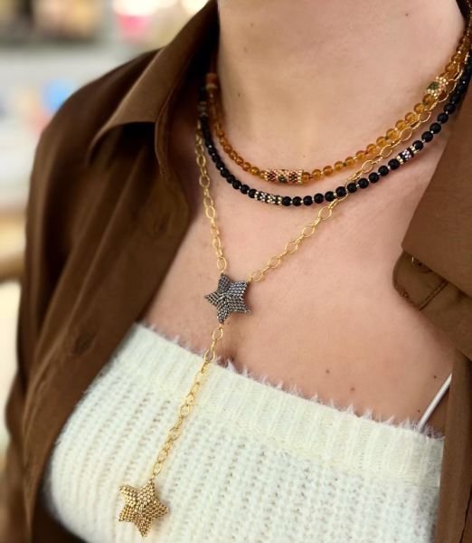 Kuvars Taş Miyuki Kolye