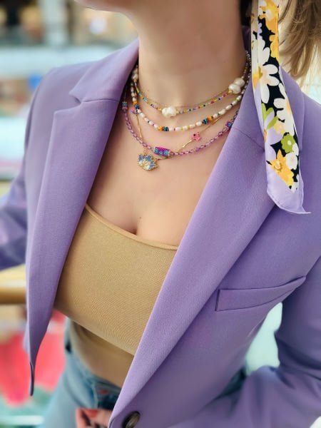 Kuvars Taş Miyuki Kolye