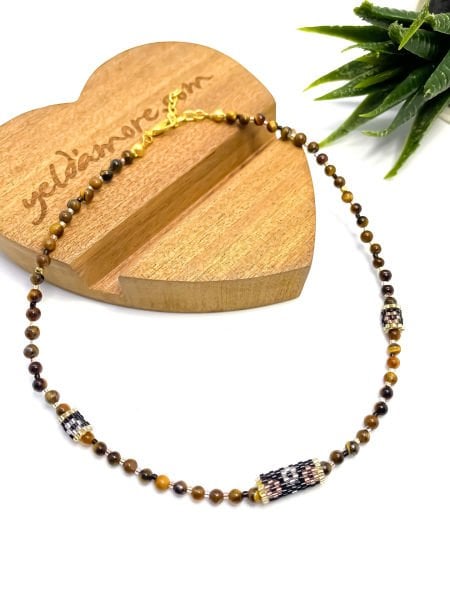 Kaplan Gözü Taş Miyuki Kolye