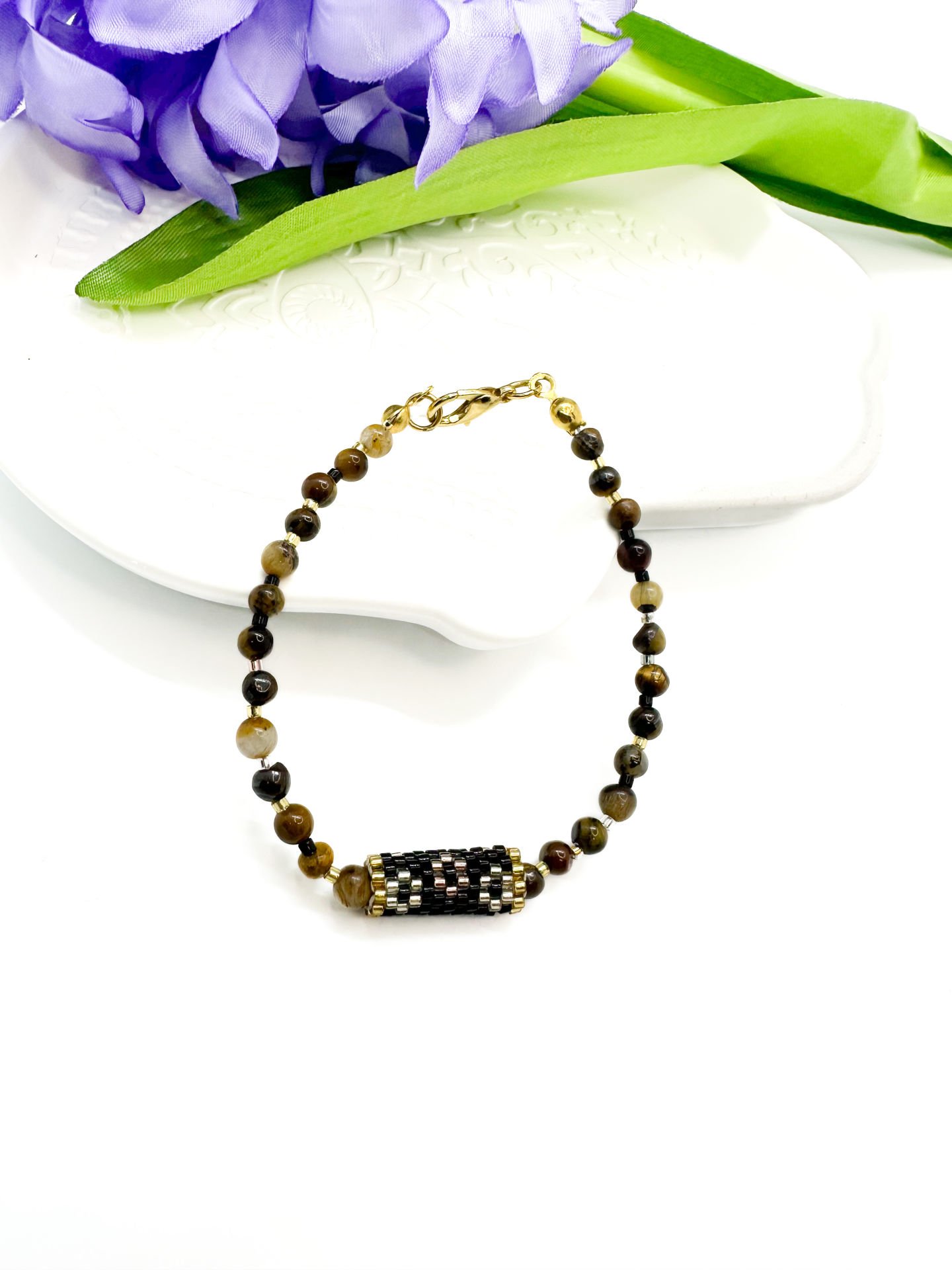 Kaplan Gözü Taş Miyuki Bileklik