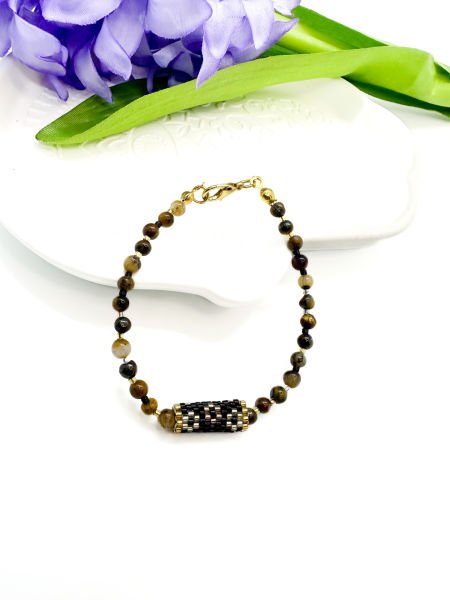 Kaplan Gözü Taş Miyuki Bileklik