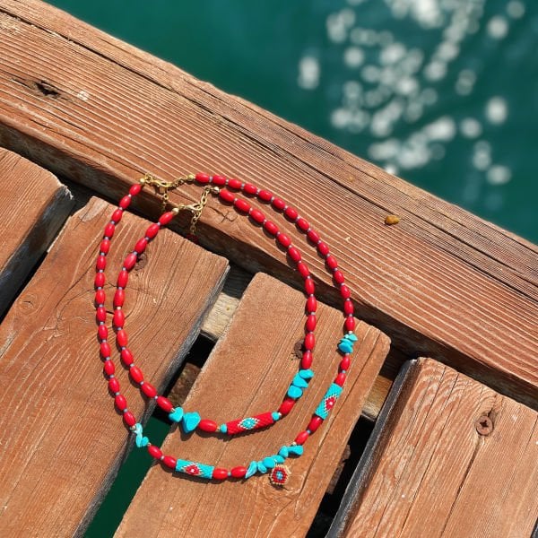 Corail Mercan Kolye (uzun)
