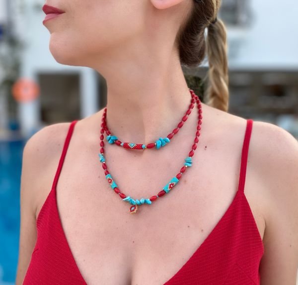 Corail Mercan Kolye (uzun)