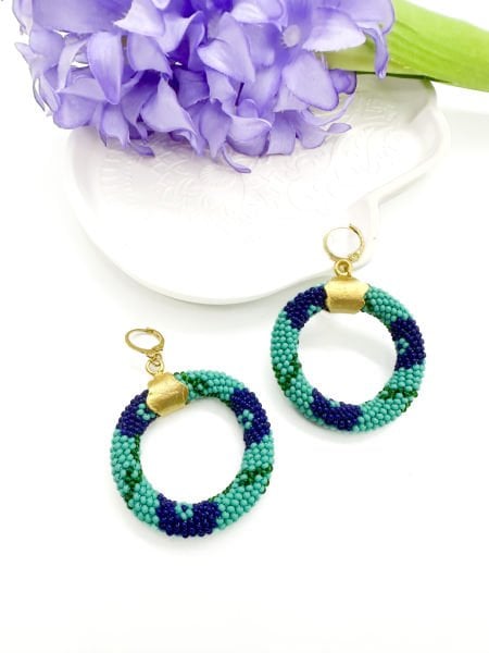 Nergis Çiçeği Bohem Küpe