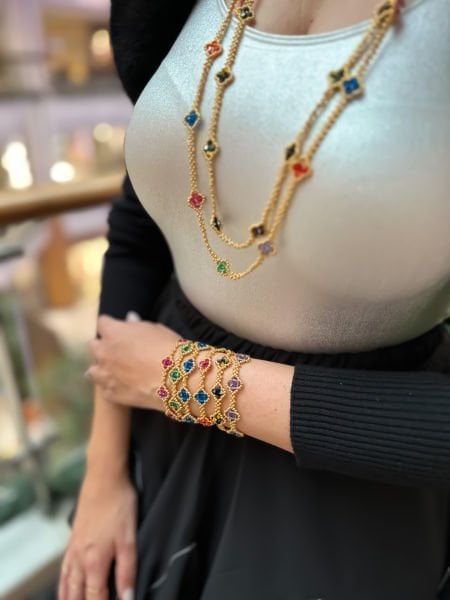 Yonca Swarovski Miyuki Bileklik (renkli)